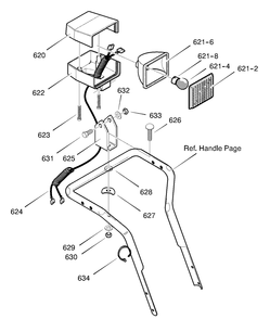 Headlight Diagram and Parts List for 633129X54B 2001 Briggs and Stratton Snow Blower